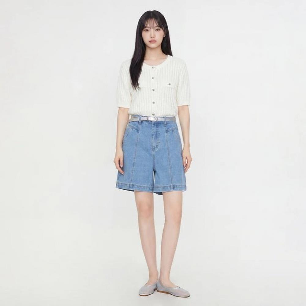 Lap Denim Shorts Cut Line As2dp560