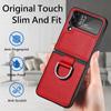 Precise Cutout Matte Leather Phone Case For Samsung Galaxy Z Flip 4 5g Flip4 Flip3 Flip 3 Finger Ring Mobile Phone Cover