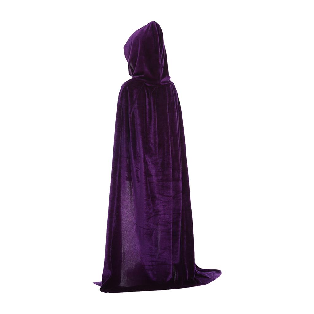 Halloween Hooded Cloak Velvet Cape Unisex Kids Children Long Cloak Fancy Dress Role Cosplay Costumes Outwear Halloween Party Prop