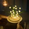 Yousheng Bedside Lamp DIY Flower Night Light Soft Glow Easy To Install Realistic Looking LED Flower Night Light Home Decoration