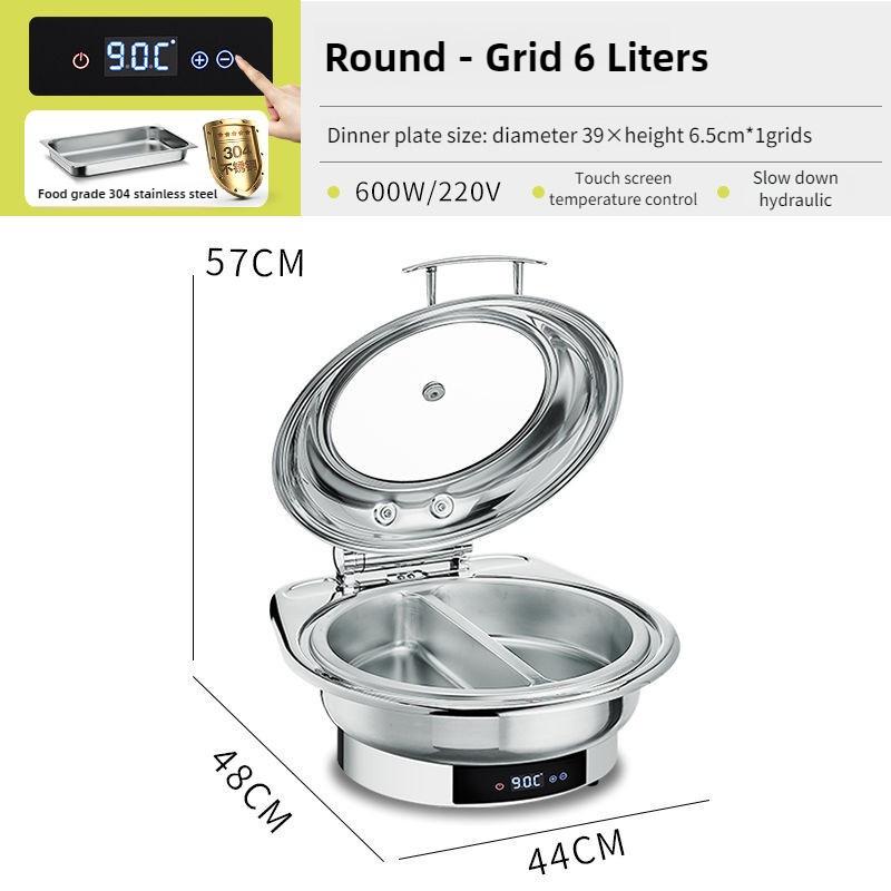 Пищевая мармитница для фуршетов, ресторанная, с регулируемой температурой, большой емкости, электрическая мармитница, набор для фуршета