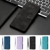 Solid Color Skin Feel PU Leather Card Holder Wallet Phone Case for Samsung Xiaomi Redmi iPhone Mobile Phone Cover