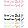 8 X Trust in God Rearview Mirror Sticker, 4 Colors Stickers For Cars Trust In God Mirror Decal Cute Car Stickers Auto Sticker and Decals Fits Most