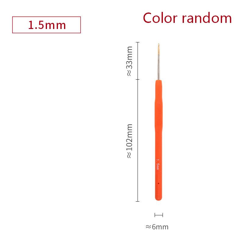 1 шт. вязальные спицы маленькие кружевные пряжа переплетения резиновая ручка крючки иглы 0,5 мм-2,5 мм