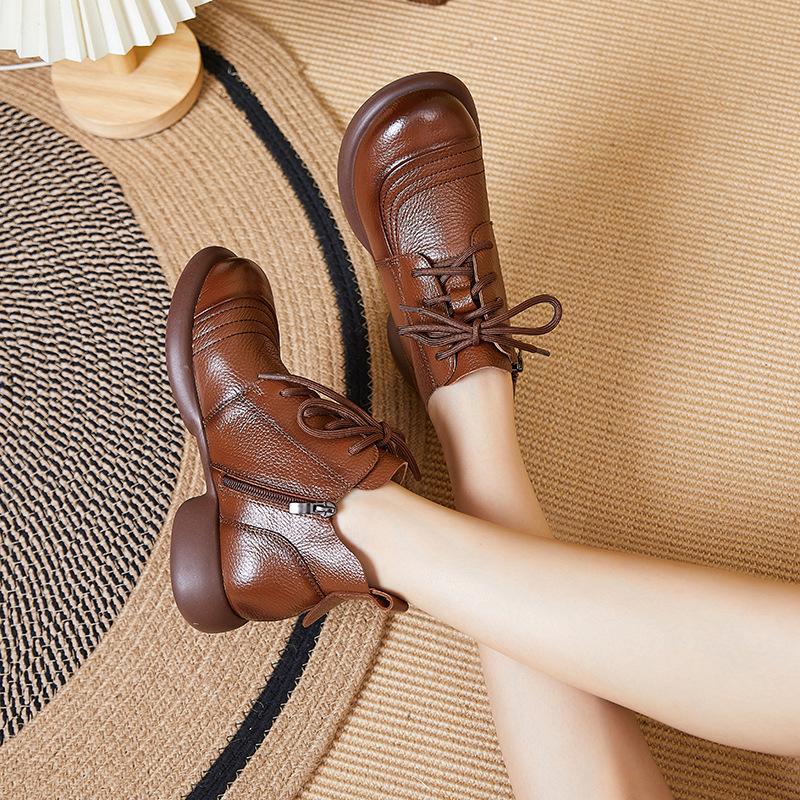 Женские повседневные ботильоны на шнуровке, удобные повседневные зимние ботинки на платформе и толстом каблуке, короткие женские ботинки с высоким берцем, деловая обувь