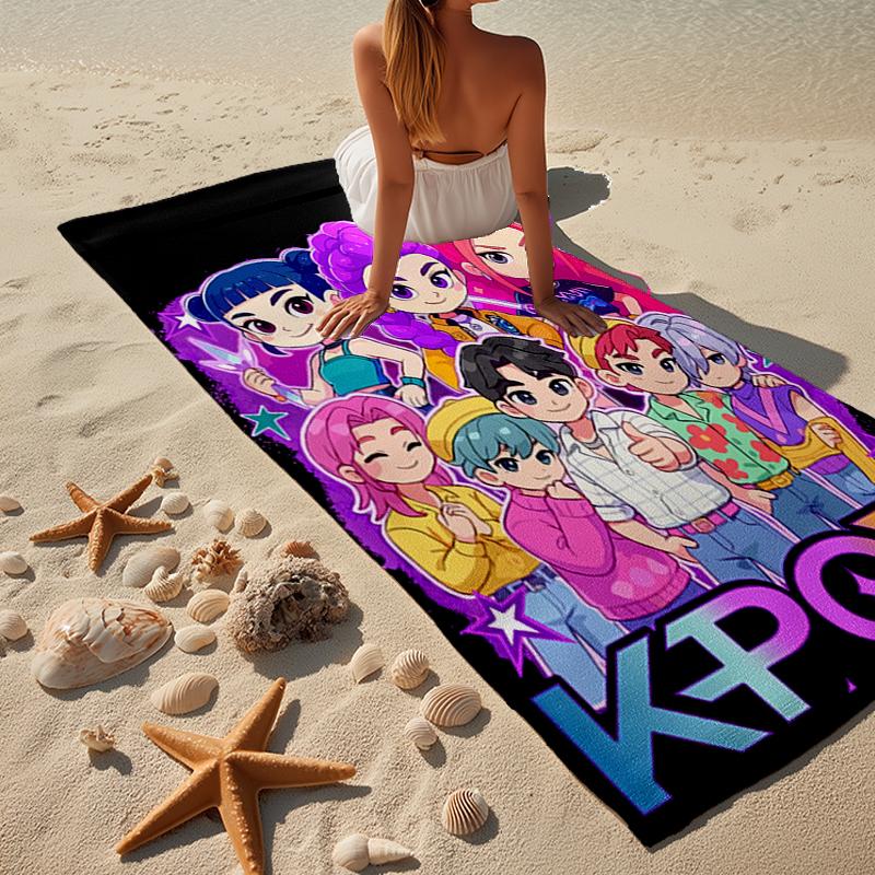 K-pop Stars United Beach Towel, Super Soft Microfiber, Gift for Her/Him, Birthday, for Pool, Beach, Travel, Home Decor Fan gifts