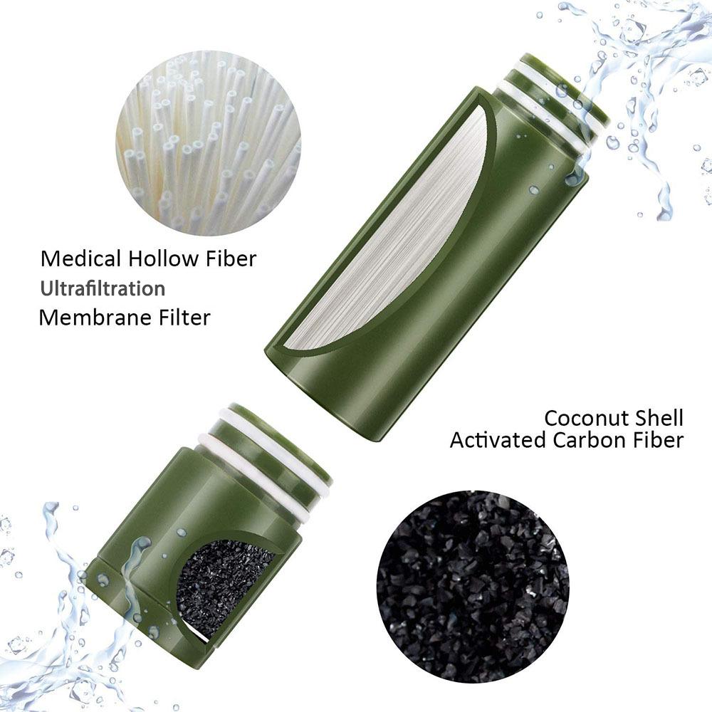 0.01um Portable Water Filter Pump Hand‑Press Outdoor Water Purifier Survival Filtration System for Camping Hiking Emergency