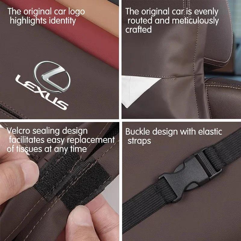 Car tissue box Organizer Tissue Bag For Lexus ES240 ES250 ES350 IS250 IS300 RX270 GS NX300 RX300 RX350 RX400H SL430 CT200 GS 200