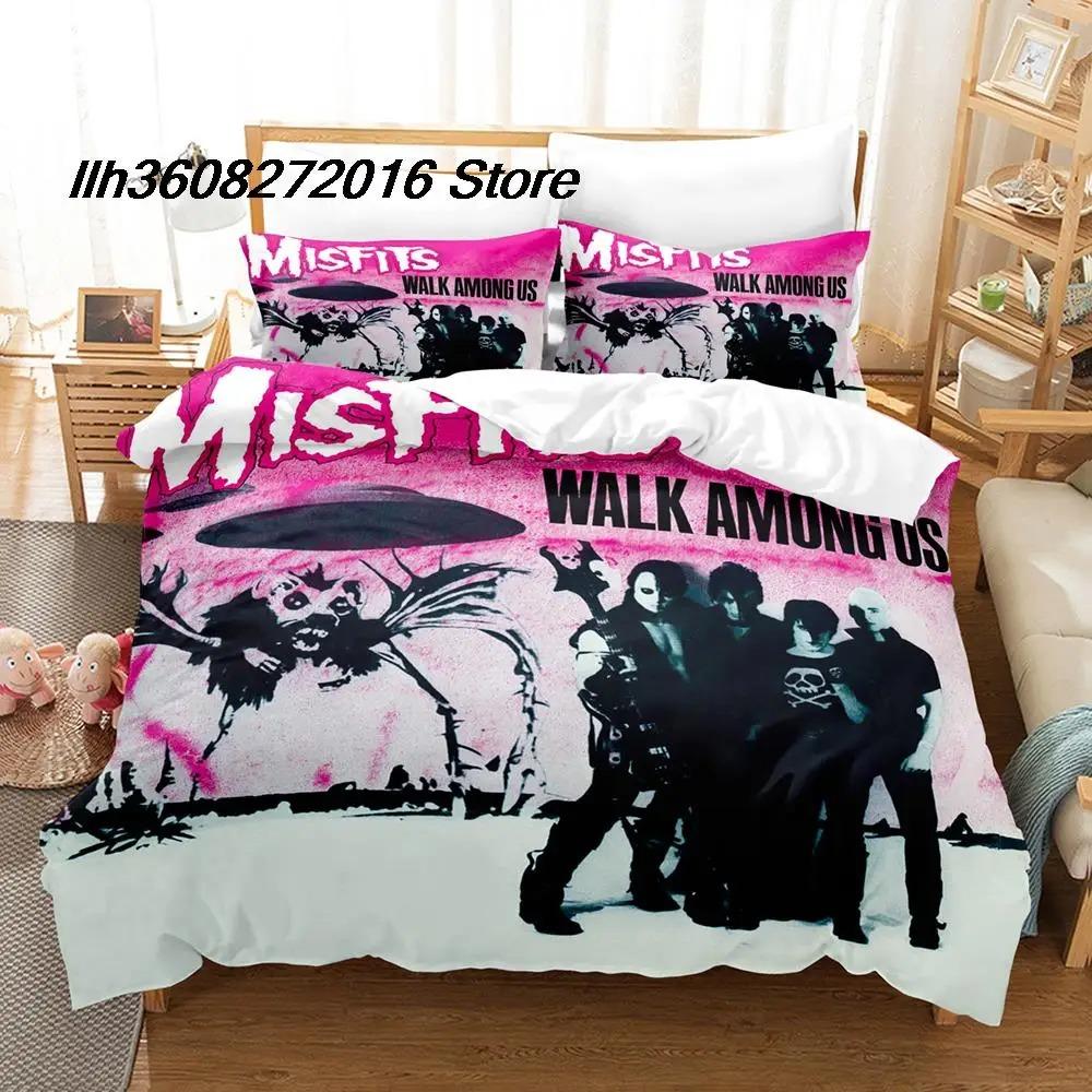 New The Misfits Glenn Danzig Bedding Set Single Twin Full Queen King Size Bed Set Aldult Kid Bedroom Duvetcover Sets 3D Skull