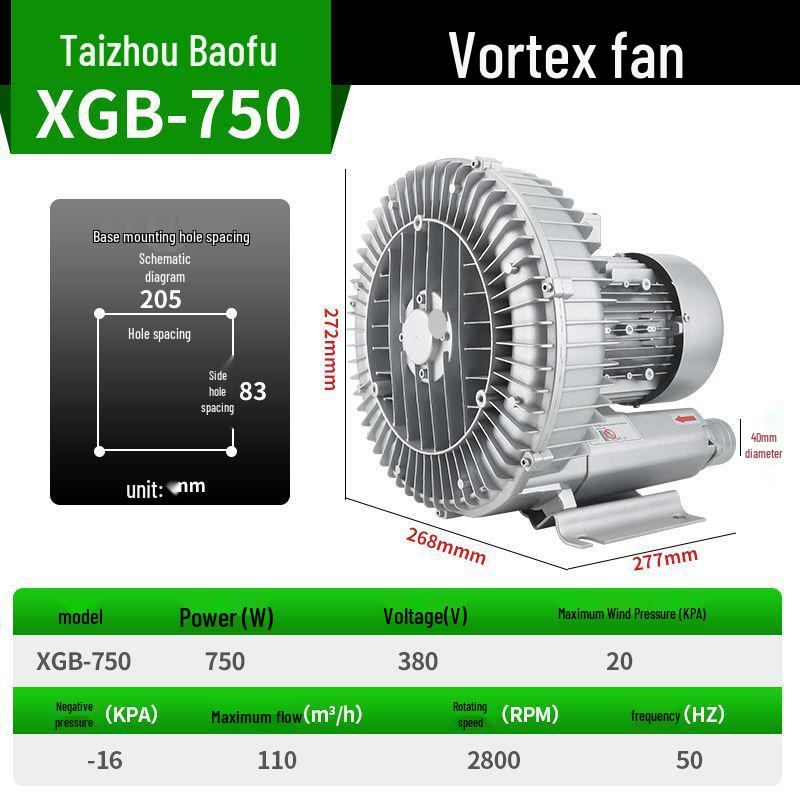 Vortex High-Pressure Industrial Vacuum & Aerator Pump for Fish Ponds