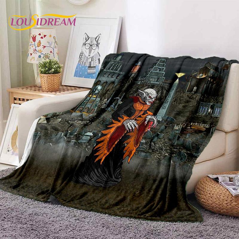 HD Heroes of Might and Magic Retro Game Soft Flannel Blanket,Throw Blanket Comfortable Blanket for Picnic Beds Sofa Home Bedroom