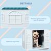 Waterproof PP Dog Kennel for Medium and Small Dogs (Max 20kg), 65x75.7x63 cm, Blue