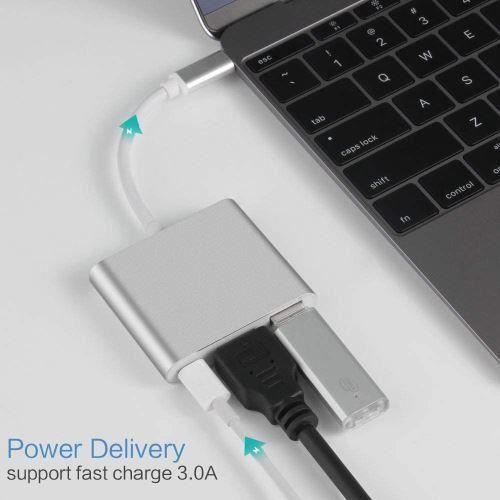 Adaptateur multiport USB-C - GENERIQUE - HDMI 4K - USB 3.0 - Charge USB-C