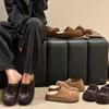Sycamore Shadow Wood 2025 осень и зима новая пушистая бархатная модная универсальная платформа повседневные полусабо туфли Бокен женские