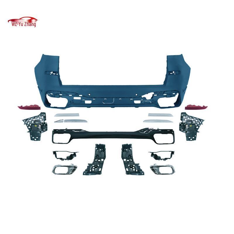 BMW X7 G07/23/24 Front & Rear Bumper Black Warrior Kit with Side Skirts