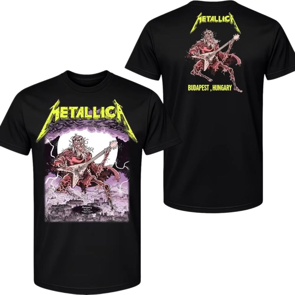 Metallica M72 Cardiff Glasgow 2026 World Tour Europe Vintage Unisex T Shirt Cotton Men Women Streetwear Short Sleeve High Quality Female Male Clothing