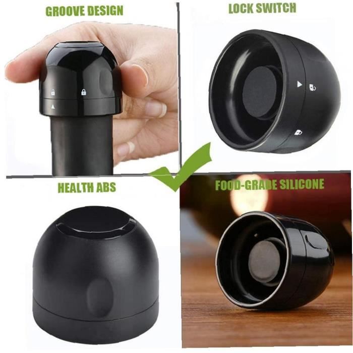 YepYes Bouteille de vin Bouchon Champagne Bouteille en silicone Rotating Sealed étanche réutilisable Preserver 3PCS