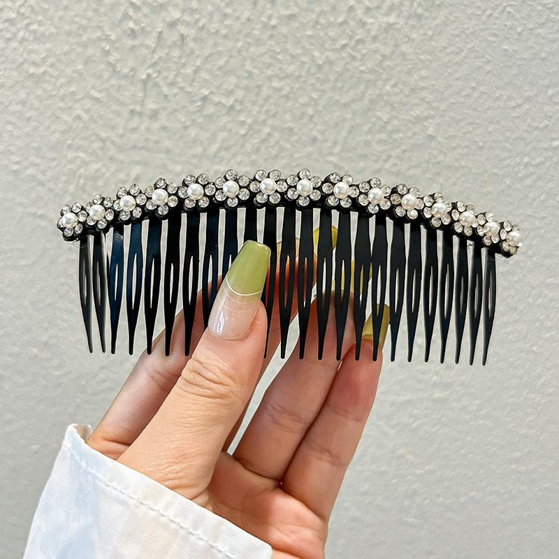 Новые заколки для волос ручной работы, гребни, пластиковые заколки-гребни для волос, женские заколки для волос с боковым закручиванием, французские цветочные жемчужные заколки для волос, аксессуары для волос для девочек