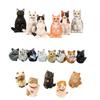 Cartoon Styles Three Cat Figures Set Handicraft Model Pvc Material Toy Kids Gift