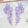Floral Pattern Embroidery Applique Beaded Sequin Fabric Motif Fashion Cloth Patch  Sewing DIY