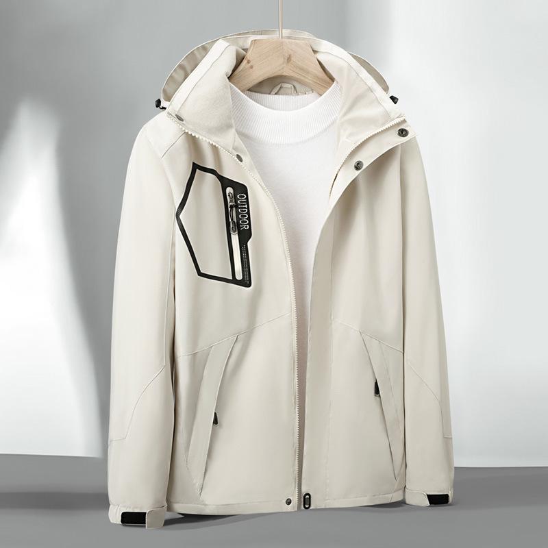 High-end Men's and Women's Spring and Autumn Thin Outdoor Windproof and Waterproof Single-layer Casual Sports Hooded Mountaineering Jacket