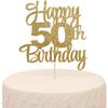 Счастливый 50-й День Рождения Топпер для Торта - Украшения на 50-й День Рождения, 50-й Топпер, Украшения для Торта на 50-летие, Декор на 50-летний Юбилей