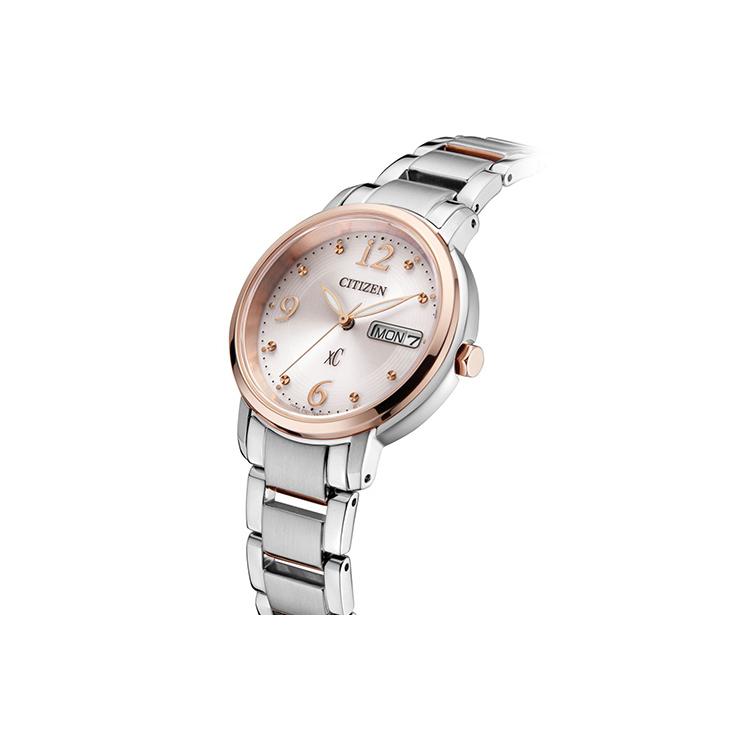 Citizen Коллекция Eco-Drive Часы на кварцевом механизме с питанием от света Женские часы Розовый циферблат EW2425-57W