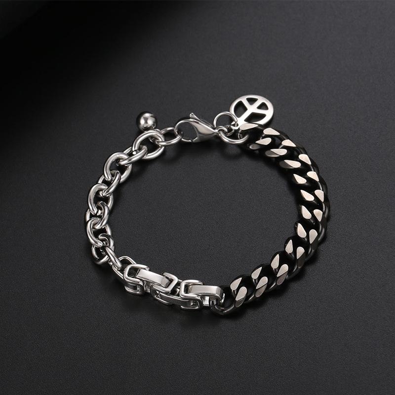 New Chain Titanium Steel Bracelet Men's Personalized Stitching Hip -hop Bracelet Girl