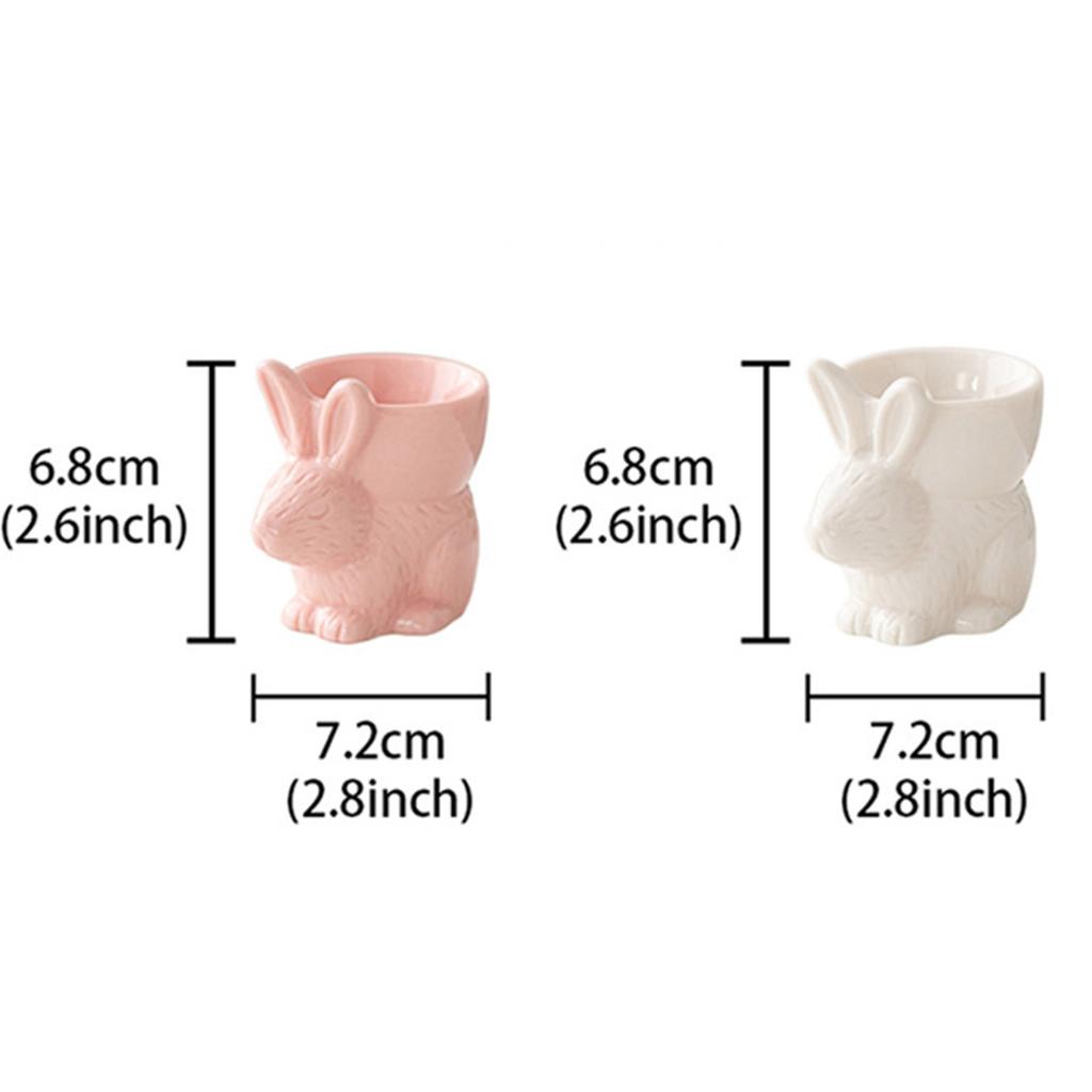 Подставки для яиц в форме кролика, керамические подставки для яиц всмятку, безопасная и забавная кухонная посуда, подходящая для завтрака