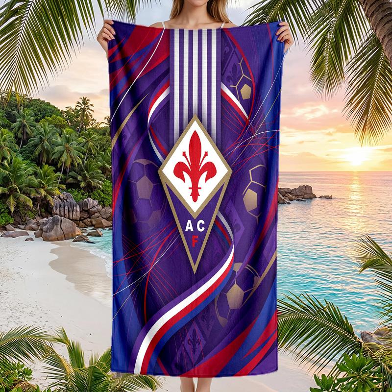 Полотенце для пляжа Fiorentina FC, быстросохнущее, из микрофибры, впитывающее, портативное, для путешествий, для плавания