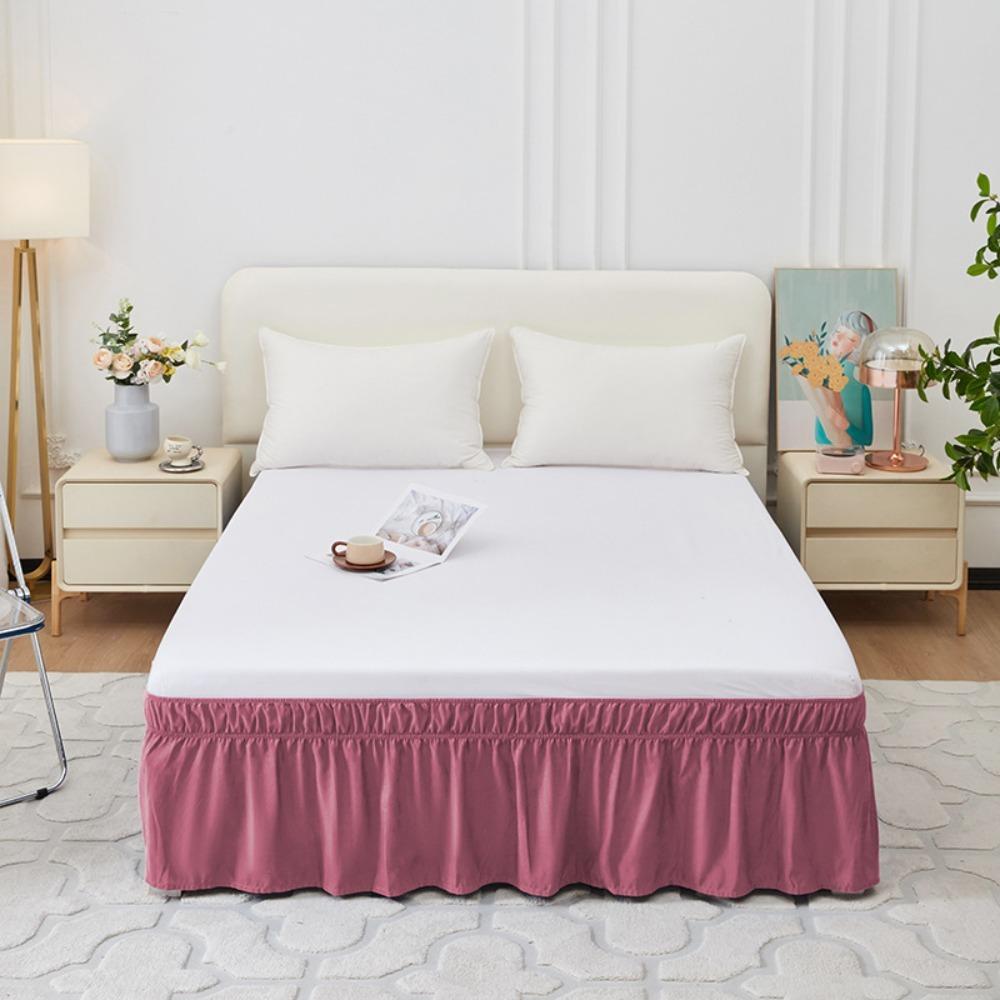 Wrap Around Style Bed Skirt Fade Resistant Bed Protector Bed Accessory Bed Dust Cover  Hotel