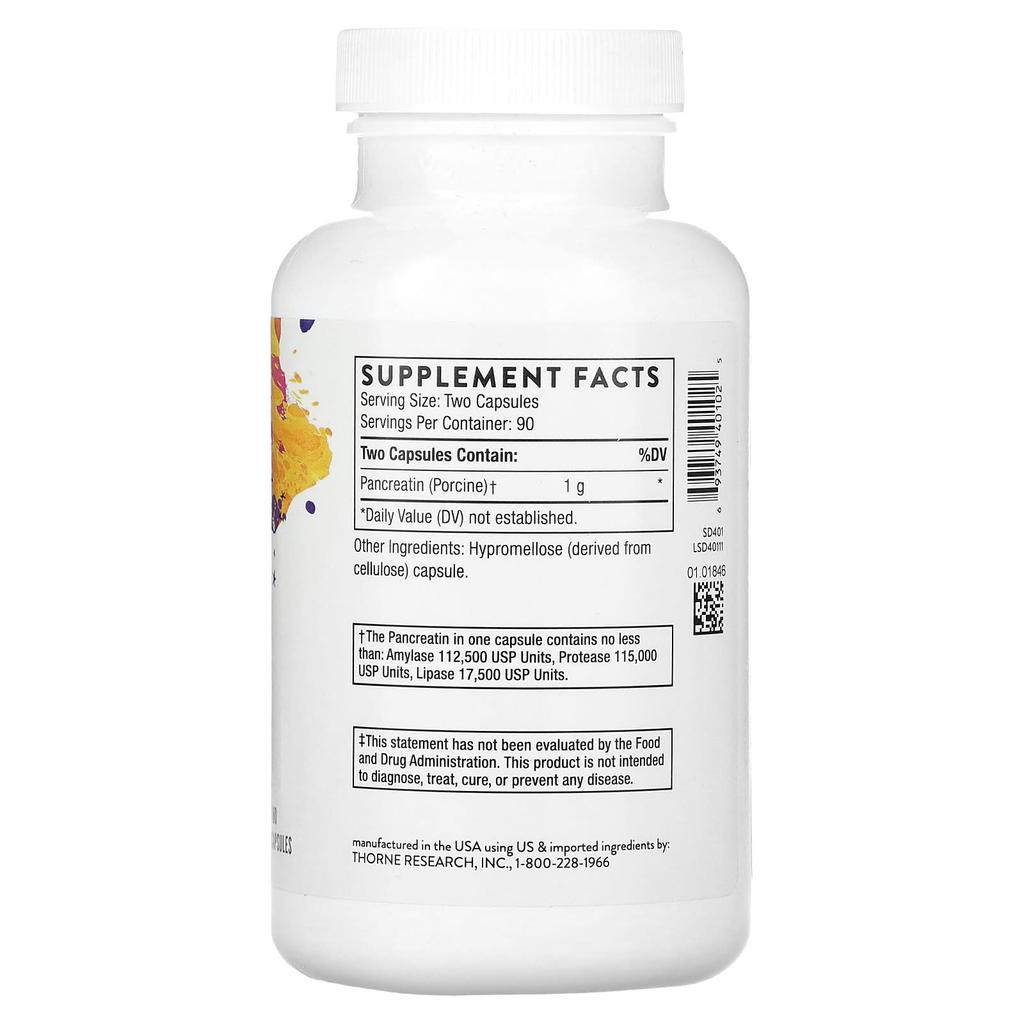 Pancreatic Enzymes, 180 Capsules (500Mg per Capsule)