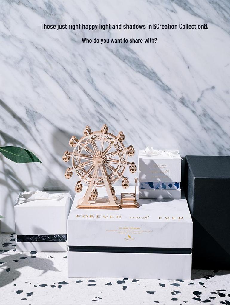 Rorate Rolai 3D Деревянный Пазл - Ручная Работа Настольное Украшение и Развивающая Игрушка