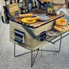 Portable Fridge Ice Box Stand Camping Folding Cooler Box Stand Stainless Steel Cool Box Container Holder Shelf Camping Supply