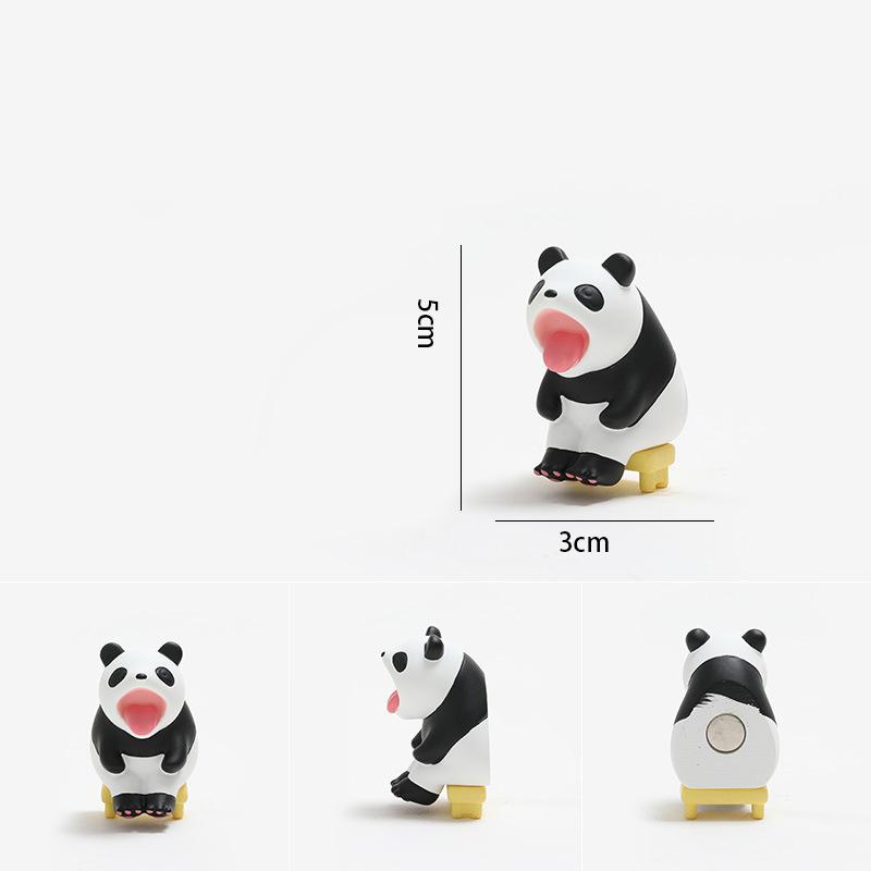 Открытый рот Сидящий на скамейке Желтая утка Слон Панда Носорог Животное Магнит на холодильник Украшение для холодильника Креативный подарок