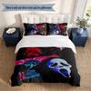 Ghostface 3‑Piece Bedding Set Soft Microfiber Duvet Cover Pillowcases Comfortable Bed Linen for Bedroom Decoration