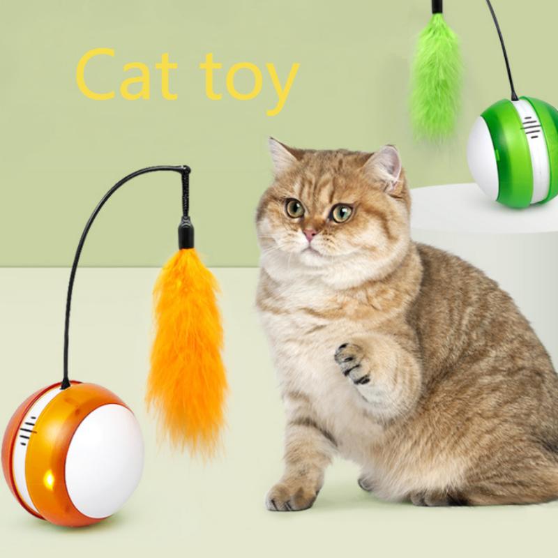 Мяч для домашних животных, электрические игрушки для кошек, мягкие катящиеся шарики, перья, палочки для кошек, игрушки для кошек, игрушки для кошек, игрушки для кошек, товары