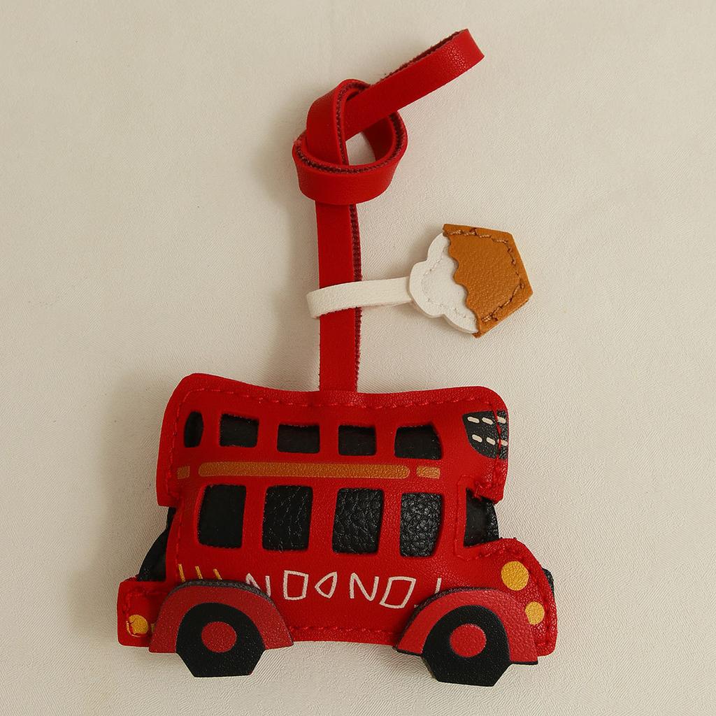 Европа, Америка, Лондонский Автобус Кожаная Сумка Брелок Аксессуары Ручная Работа Кофейная Чашка Простой Кулон для Сумки