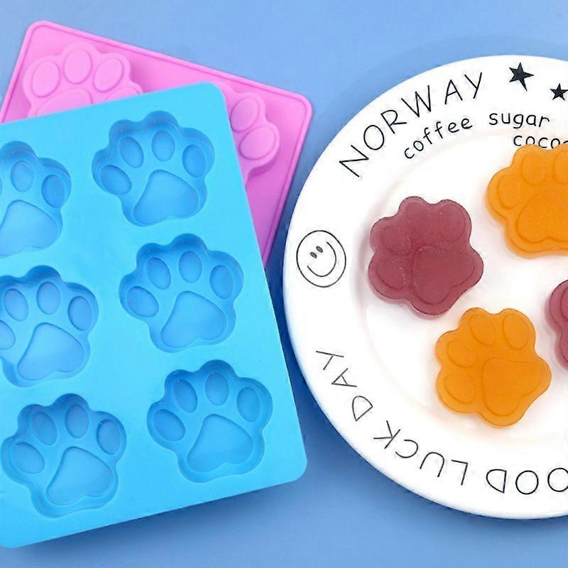 Betterlifefg-6 Pieces Cat's Claw Silicone Cake Mold 1 Piece (Pink)