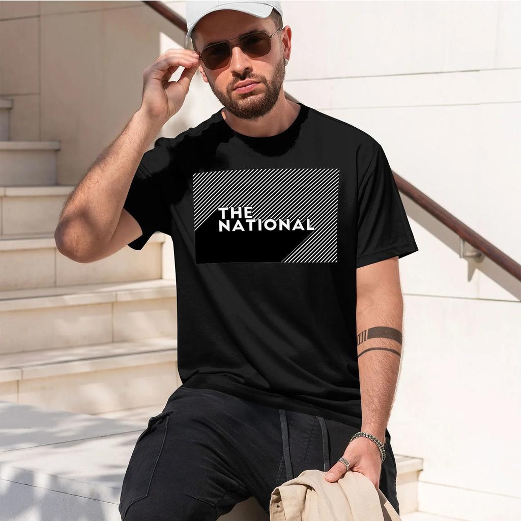 THE NATIONAL 2026 fashion heavyweight hot selling retro printed pattern fun round neck T-shirt for daily comfort