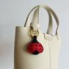 Handmade Genuine Leather Keychain In the Shape of a Seven-spotted Ladybug