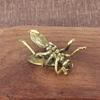 Solid Brass Insect Bee Figurines Miniatures Tea Pet Crafts Collection Desktop Small Ornaments Home Decoration Accessories