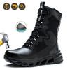 Indestructible Work Boots Men Steel Toe Shoes Training Special High-Top Boots Outdoor Shock-Absorbing Hard-Soled Hiking Botas