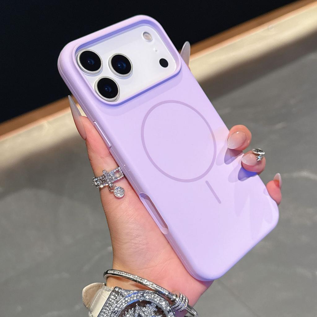 Применимо к чехлу для мобильного телефона iPhone17PROMAX, жидкий силикон, тонкое кольцо, магнитное крепление, Apple 17, однотонный, противоударный, защитный чехол
