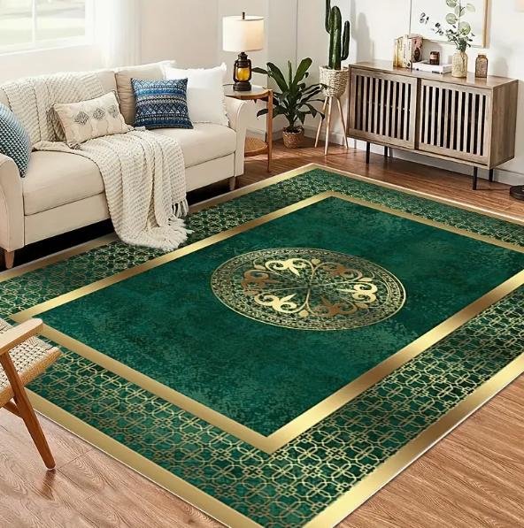 Роскошный шениловый коврик Богемный цветочный персидский коврик Машинная стирка для гостиной спальни прихожей Серый черный Бохо напольные коврики