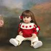 New Reborn Doll 55cm Full Glue Simulation Baby Doll Red Clothes Birthday Gift Girl Toy Dolls