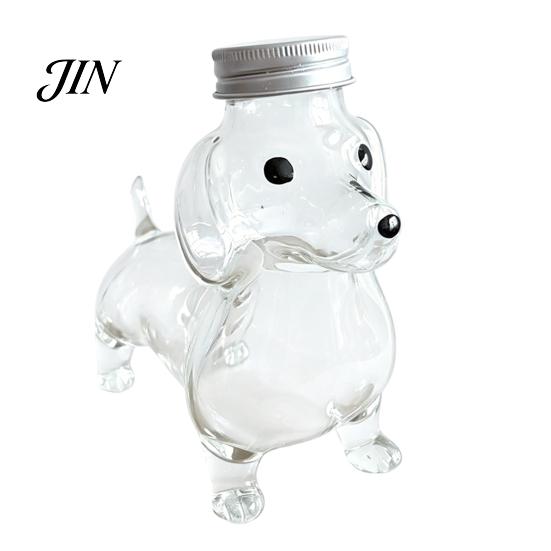 Cute Home Decor Container Candy Jar, Owl Dog Turtle Cat Shape Cookie Container, with Airtight Lid, Animals Glass Storage Jar Moisture-proof