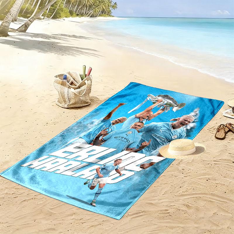 Haaland Legend Print Beach Towel, Large Soft Quick Dry Towel for Beach Camping Swimming
