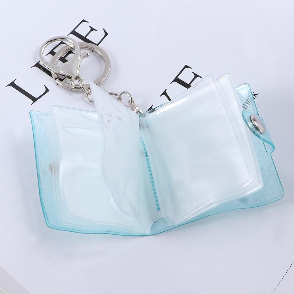 Interstitial Card Holder Mini Photo Holder 1 2 Inch Card Bag Card Book Keyring Photo Album Keychain