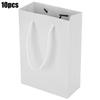 10 шт. Бумажный пакет-тоут на кулиске, портативный, ручной работы, подарочная сумка, упаковочные инструменты для одежды, белый